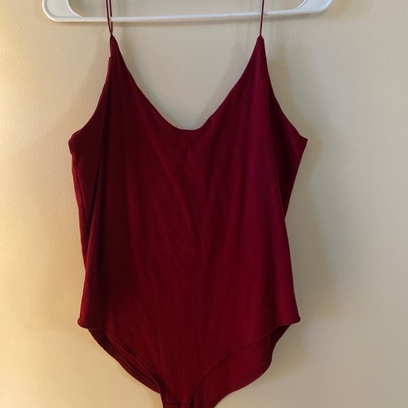 Solid red bodysuit